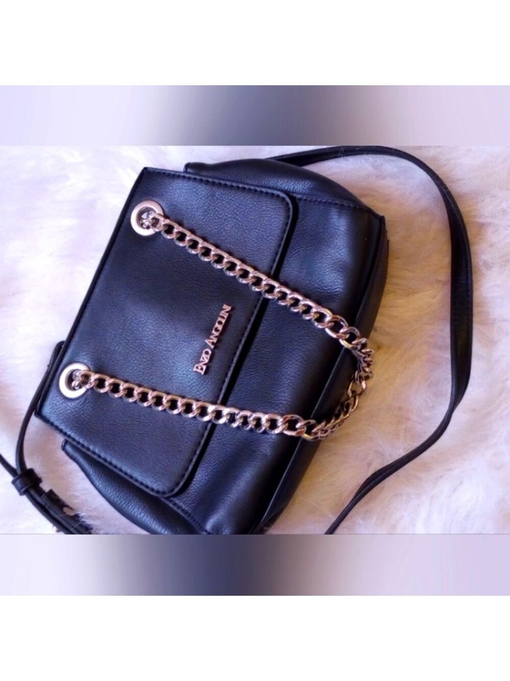 Enzo Angiolini Double Sided Handbag, Shoulder Bag with Chain Strap.